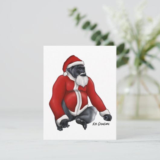 Gorilla - kerstkaart (Staand voorkant)