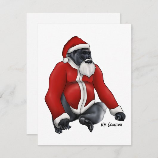 Gorilla - kerstkaart (Voorkant / Achterkant)