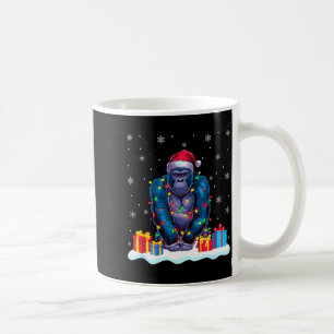 Gorilla Kerstman Hoed Kerstboom Licht Kerstmis Pyj Koffiemok