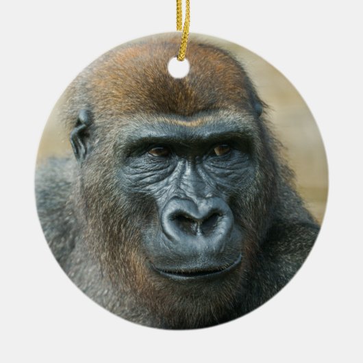 Gorilla Key Ring Keramisch Ornament (Voorkant)