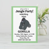 Gorilla kijken naar je grappige gorilla kaart (Staand voorkant)