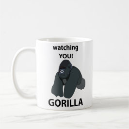 Gorilla kijken naar je grappige gorilla koffiemok