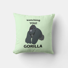 Gorilla kijken naar je grappige gorilla kussen