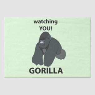 Gorilla kijken naar je grappige gorilla tissuepapier