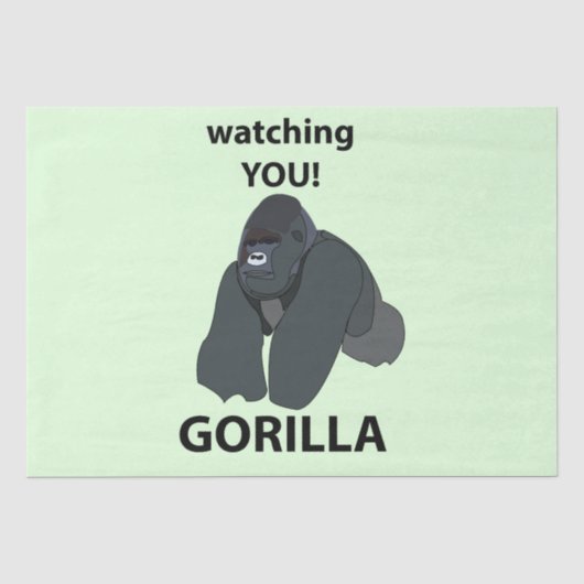 Gorilla kijken naar je grappige gorilla tissuepapier (Voorkant)