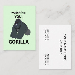 Gorilla kijken naar je grappige gorilla visitekaartje