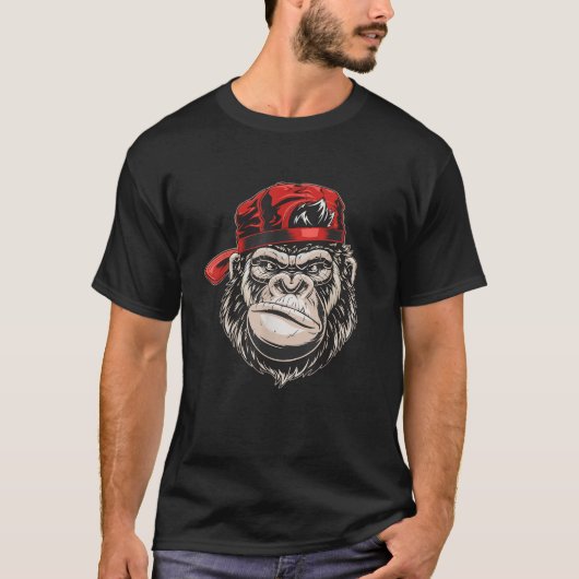 Gorilla King Alpha Funny Ape Wildlife T-shirt (Voorkant)