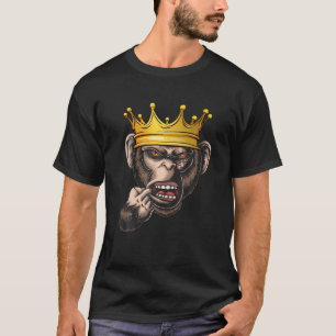 Gorilla King Crown Ape Gang Wildlife Funny Monkey T-shirt