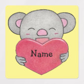 Gorilla Koala Polar beer Kinder hart naam labels (Design 2)