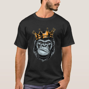 Gorilla Koning Alpha Grappige Aap Wilde Dieren T-shirt