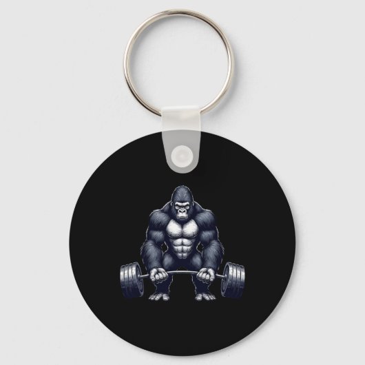 Gorilla Krachttraining Fitness Gym Training Lichaa Sleutelhanger (Voorkant)