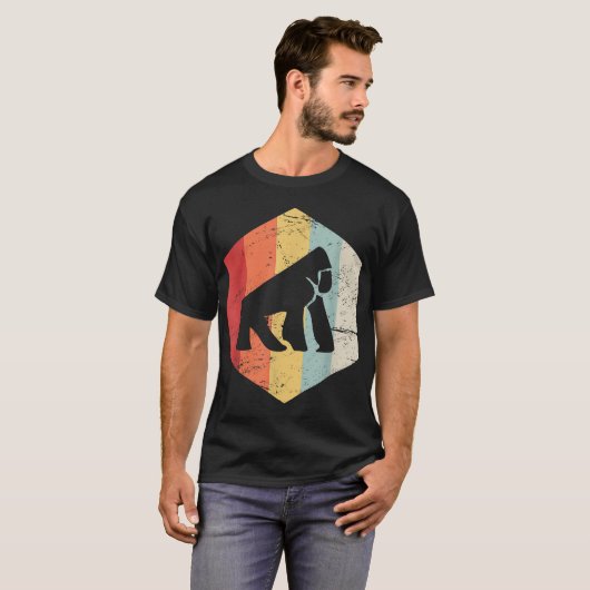 Gorilla label-gorilla label aap met verjaardagsgor t-shirt (Voorkant volledig)