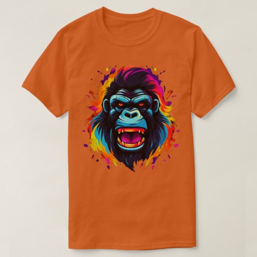 Gorilla lachend t-shirt (Design voorkant)