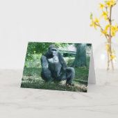 Gorilla Lege Wenskaart Kaart (Gele Bloem)