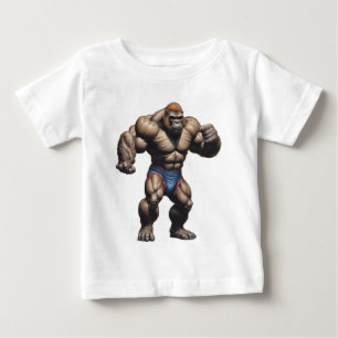 Gorilla Lichaamstrainer Pop Art Cartoon Tekening