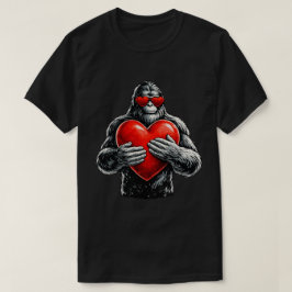 Gorilla Liefde Hart Illustratie T-shirt