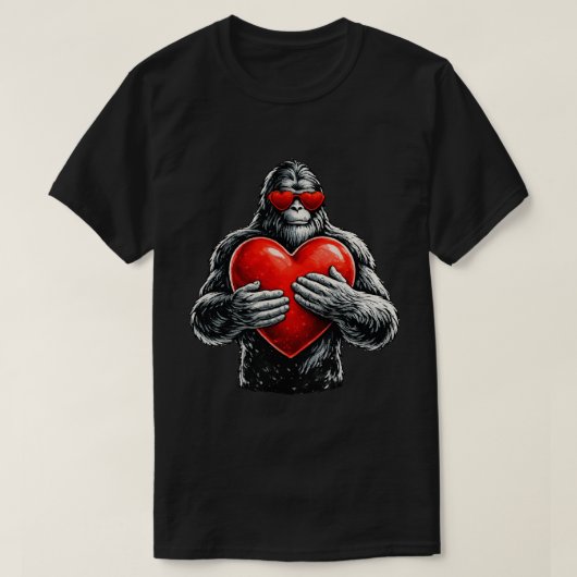 Gorilla Liefde Hart Illustratie T-shirt (Design voorkant)
