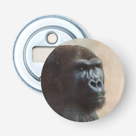 Gorilla Lope Close-up Button Flesopener (Voorkant)