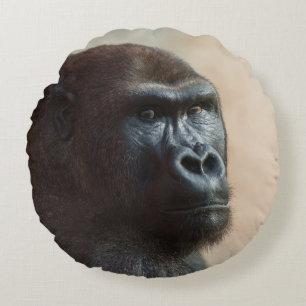 Gorilla Lope Close-up Rond Kussen