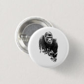 Gorilla Lope Digitale Outline Kunst Ronde Button 3,2 Cm (Voorkant /achterkant)