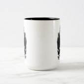 Gorilla Lope Digitale Outline Kunst Tweekleurige Koffiemok (Center)