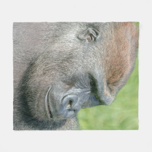 Gorilla Lope profiel Fleece Deken (Voorkant (Horizontaal))