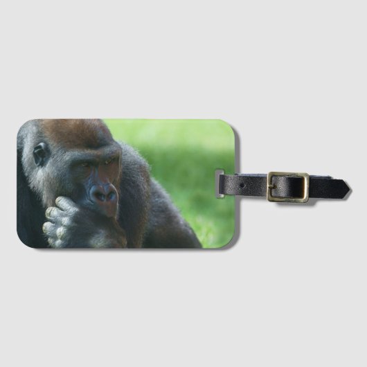 Gorilla Lope (Rond design) Bagagelabel (Voorkant (horizontaal))