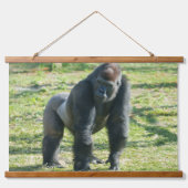 Gorilla Lope toont krachtig Lijst Hangend Wandkleed (Voorkant)