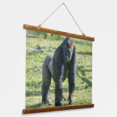 Gorilla Lope toont krachtig Lijst Hangend Wandkleed (Gebogen)