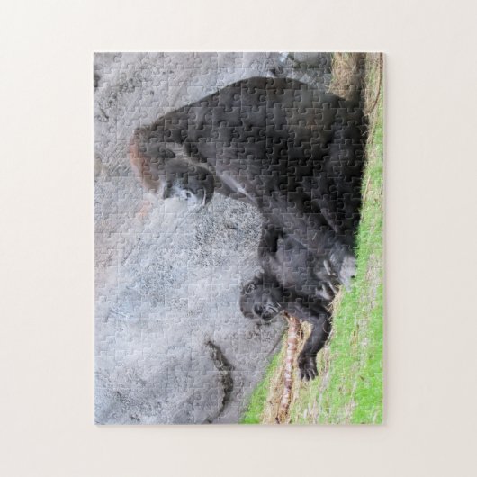 Gorilla Mam en Baby Puzzle Legpuzzel (Verticaal)
