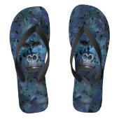 Gorilla Mannen Blauwe Teenslippers (Voetbed)