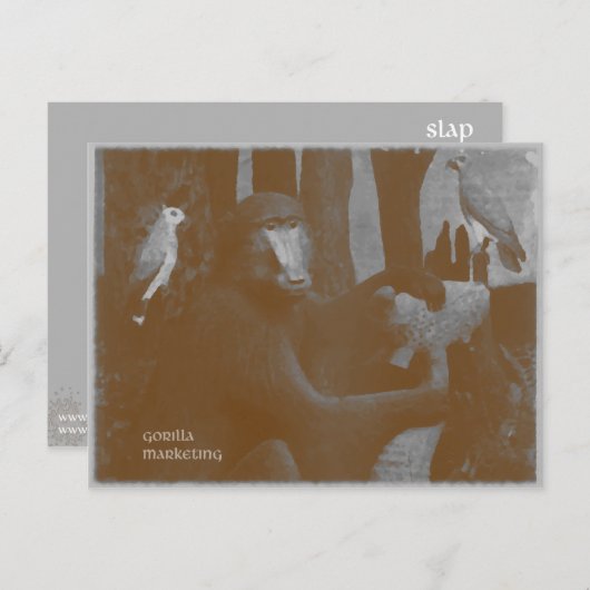 Gorilla Marketing Grappig briefkaart (Voorkant / Achterkant)