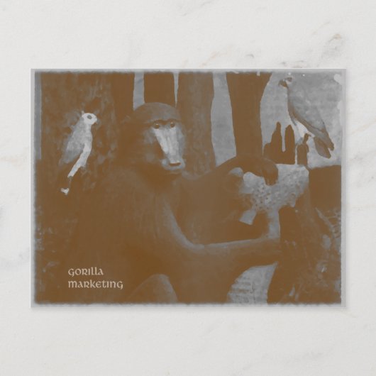 Gorilla Marketing Grappig briefkaart (Voorkant)