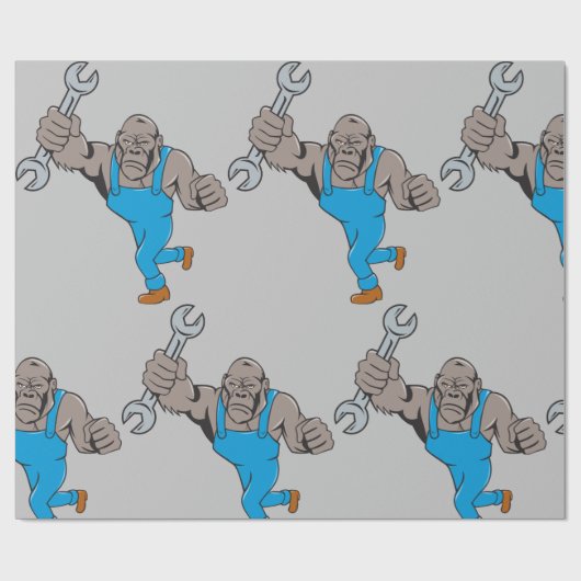 Gorilla Mechanic Cadeaupapier (Vlak)