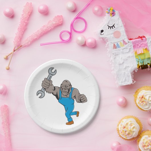 Gorilla Mechanic Papieren Bordje (Feest)