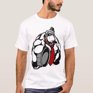 gorilla met draaiende cilinder t-shirt