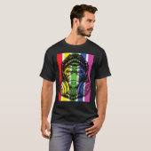 Gorilla met gasmaskerregenboogverstuiver t-shirt (Voorkant volledig)