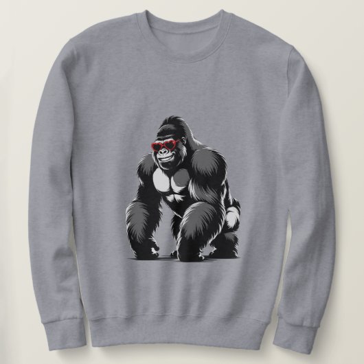 Gorilla met Hartenzonnebril Trui (Design voorkant)