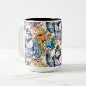 Gorilla met het grote boek Coffee Two Tone Mok (Voorkant links)