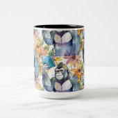 Gorilla met het grote boek Coffee Two Tone Mok (Center)