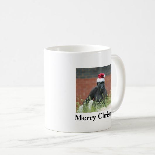 Gorilla met Kerstmis Koffiemok (Voorkant rechts)