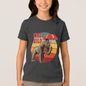 Gorilla met paraplu Tri-Blend shirt (Voorkant)