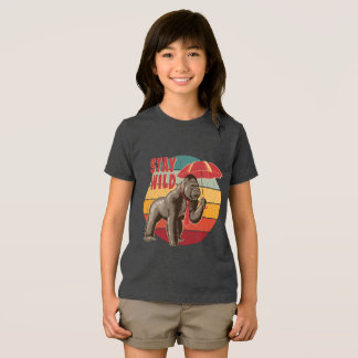 Gorilla met paraplu Tri-Blend shirt
