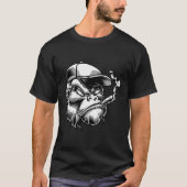 Gorilla met sigaar zilveren rug aap cadeau t-shirt (Voorkant)