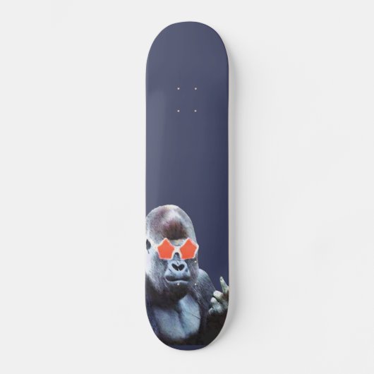 Gorilla middelvinger Street Art skateboard (Voorkant)