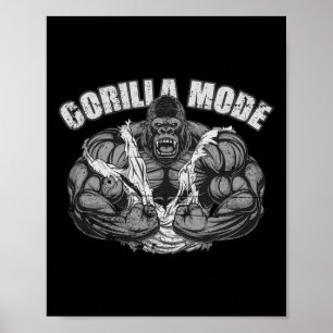 Gorilla Mode Gym Aap Fitness Coach Swole Aap Poster