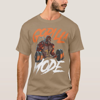 Gorilla Mode Gym Beast Workout Wecht Lifting Pow T-shirt
