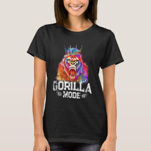 Gorilla Mode Koning Beest Workout Gym Motivatie Fi T-shirt