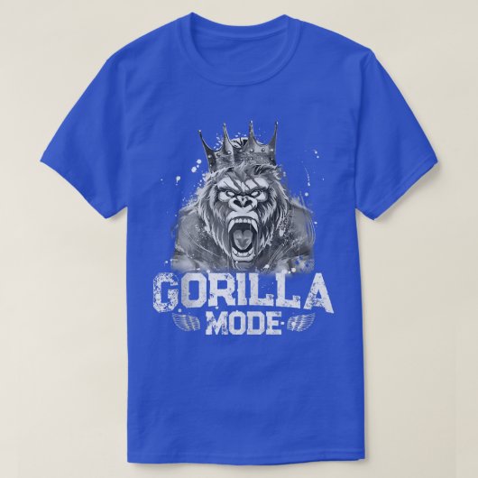 Gorilla Mode Workout Gym Success Fitness King Bea T-shirt (Design voorkant)