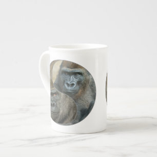 Gorilla Moeder en zoon Porselein Kop